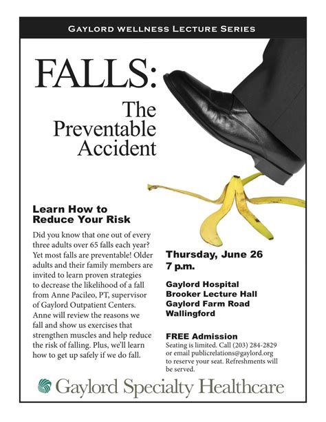 PREVENTING FALLS: Learn how to prevent falls at our free lecture Falls: The Preventable Accident ...