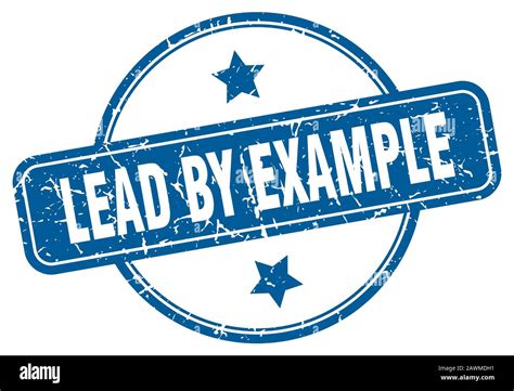 lead by example stamp. lead by example round vintage grunge sign. lead ...