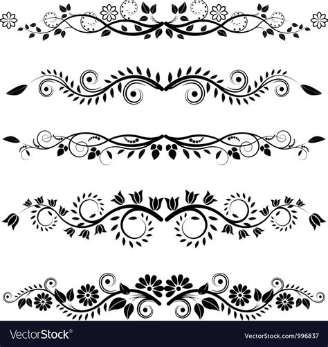 Floral borders and ornaments Royalty Free Vector Image