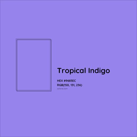 About Tropical Indigo - Color codes, similar colors and paints ...