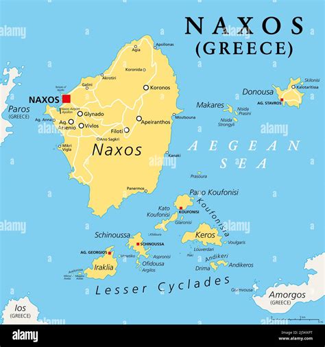 Naxos Island Map