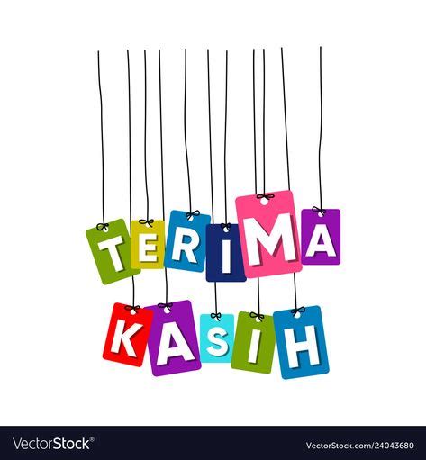 Terima kasih greeting card vector image on VectorStock