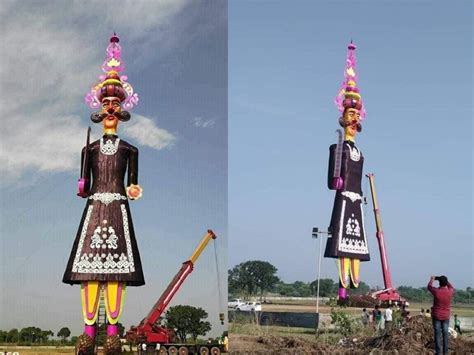 Ravana effigy Dhanas Chandigarh | [PHOTOS] Dussehra 2019: World's tallest Ravana effigy ...