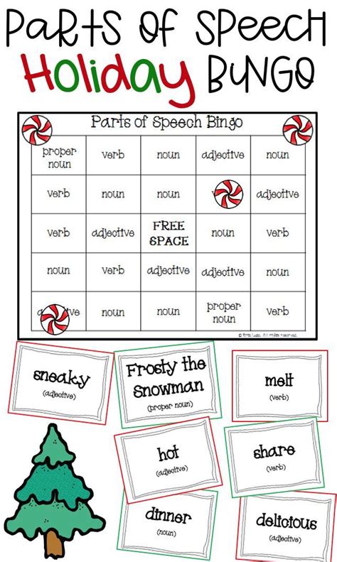 NO PREP Parts of Speech Bingo is a FUN way for students to review nouns, verbs, adjectives and ...