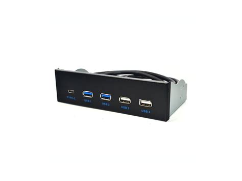 5.25 Inch USB 3.1 GEN2 Front Panel USB Hub 2 Ports USB 3.0 + 2 Ports USB2.0 + 1 Port TYPE-C with ...