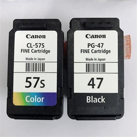 Genuine Canon Printer Canon pg-47 cl-57 ink cartridge E400 410 417 460 ...