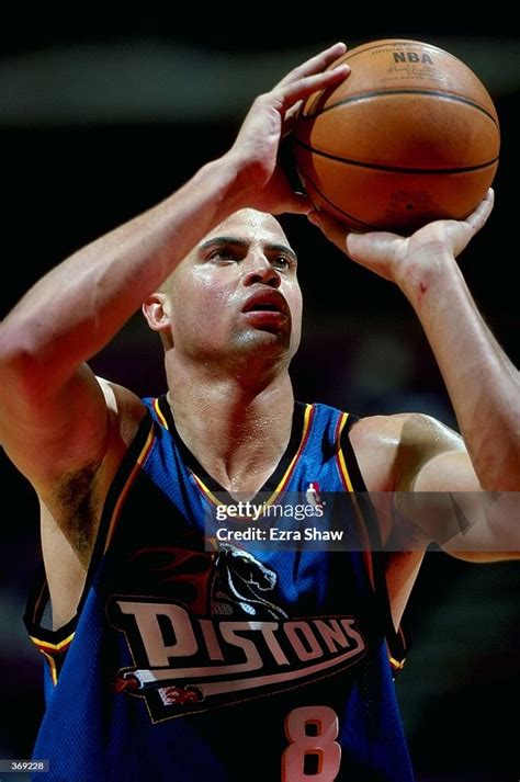 Bison Dele of the Detroit Pistons shooting the ball during the game... News Photo - Getty Images