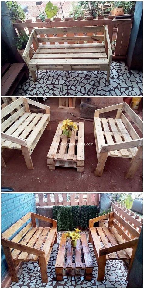 Easiest DIY Projects Using Old Wooden Pallets (With images) | Pallet patio furniture, Wood patio ...