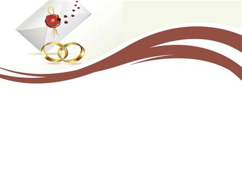 Wedding Invitation and Rings Powerpoint Templates - Love - Free PPT Backgrounds