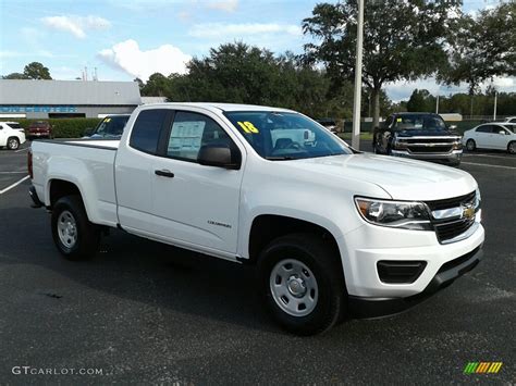 Summit White 2018 Chevrolet Colorado WT Extended Cab Exterior Photo #124033147 | GTCarLot.com