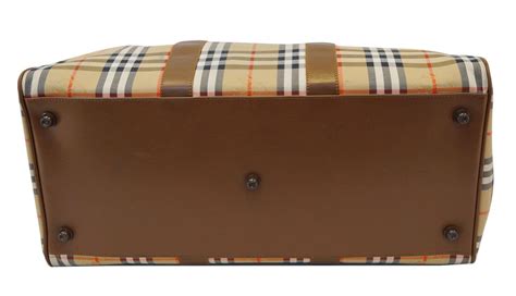 Burberry Travel Bag Nova Check Brown Leather - Burberry Luggage