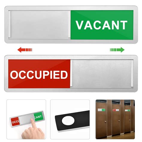 Buy BUZIFU Vacant/Occupied Sliding Door Sign Restroom Sign Toilet Signs Privacy Sign Vacant ...