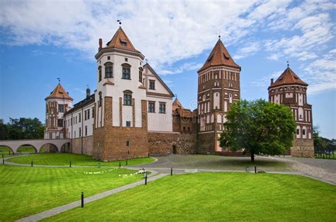 Europe, Belarus, History: Mir Castle Complex. Stock Photo - Image of roof, greens: 61357902