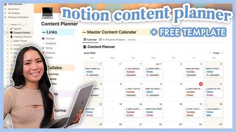 how to use notion 💻💡 content calendar notion tutorial + free template! for content creators ...