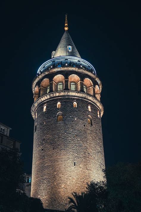 The Galata Tower at Night · Free Stock Photo