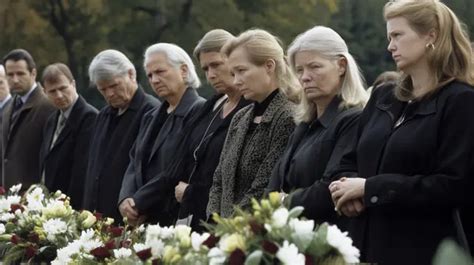 People At Funeral Consoling Each Other People Hands Coffin Photo ...