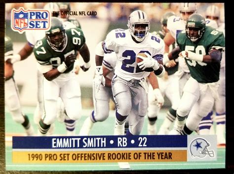 Mavin | 1990 Emmitt Smith Pro Set Offensive Rookie Of The Year Special ...