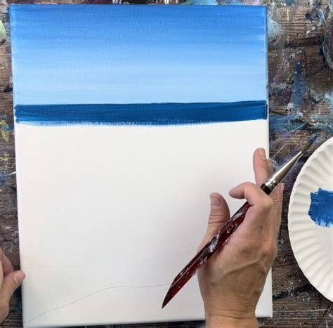 How to paint a beach acrylic painting tutorial – Artofit