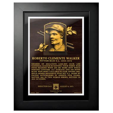 Roberto Clemente Baseball Hall of Fame 24 x 8 Framed Plaque Art