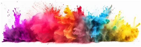 Premium AI Image | A colorful explosion of colored powder.