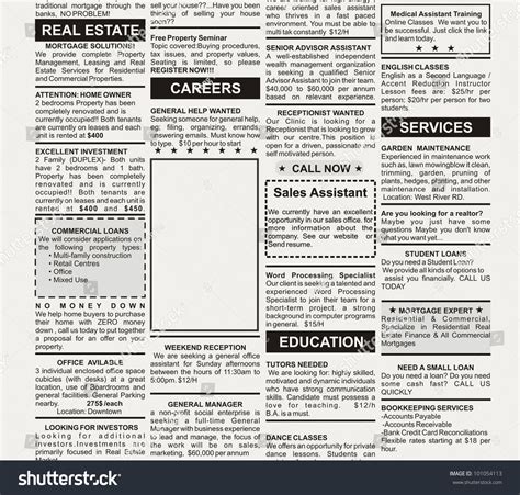 Newspaper Ad Template | HQ Printable Documents