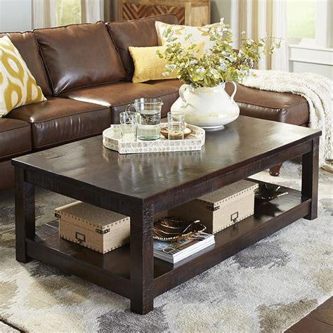 Parsons Large Coffee Table - Tobacco Brown | Coffee table decor living room, Coffee table, Brown ...