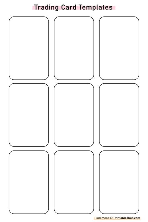 Free Printable Blank Trading Card Template PDF | Trading card template, Printable playing cards ...