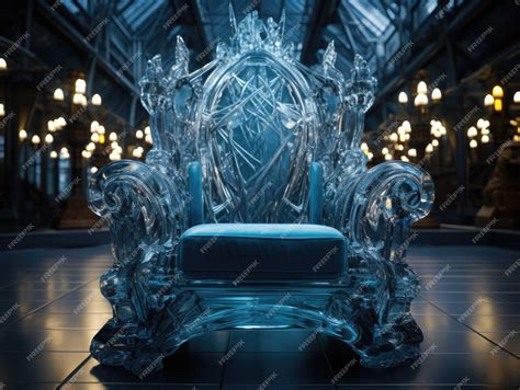 Premium AI Image | Decorated empty throne The Ice Throne