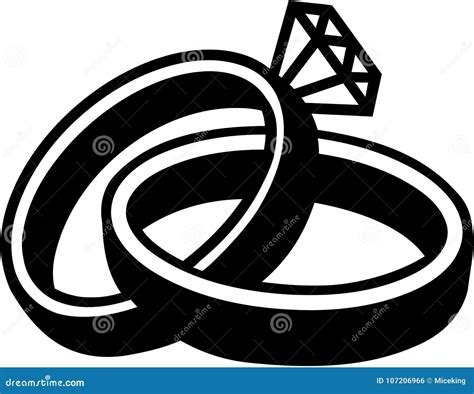 Wedding rings marriage stock vector. Illustration of marry - 107206966