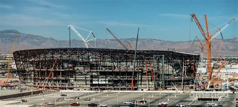 Allegiant Stadium Construction in Las Vegas, Nevada Photograph by David Oppenheimer - Fine Art ...