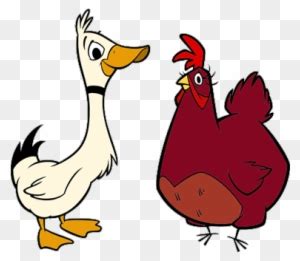 Duck Clipart Chicken - Chicken And Duck Cartoon - Free Transparent PNG Clipart Images Download