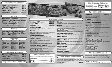 Simple Simon's Pizza Pea Ridge Menu and Reviews | NWA Food