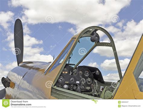 Vintage airplane cockpit stock image. Image of outdoors - 83003447