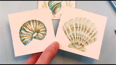 Watercolor Seashell painting Tutorial for Beginners - YouTube