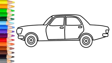 How to draw a car step by step easy | learn very simple and easy car ...