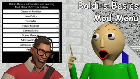 Fun With Baldi's Basics Mod Menu - YouTube