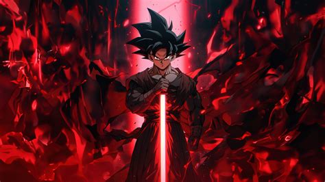 Goku Black Wallpaper 4K, Super Saiyan Rose, Lightsaber