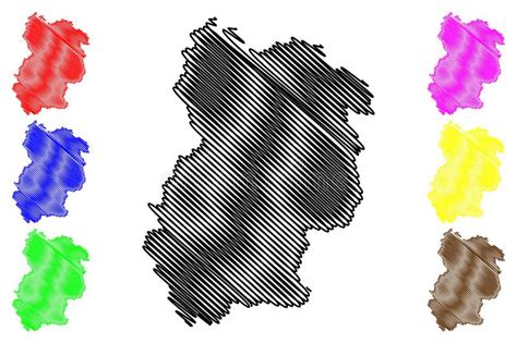 Chamoli District Uttarakhand or Uttaranchal State, Republic of India Map Vector Illustration ...