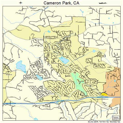 Cameron Park California Street Map 0610256