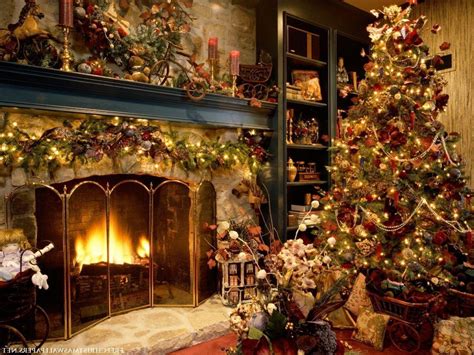 Christmas Fireplace Wallpapers - Wallpaper Cave