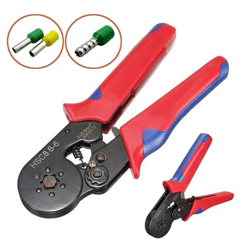 Mayitr Crimping Pliers HSC8 6-6 Nylon Handle Six Mandrel Ratchet Ferrule Crimp T - Hand Crimpers ...