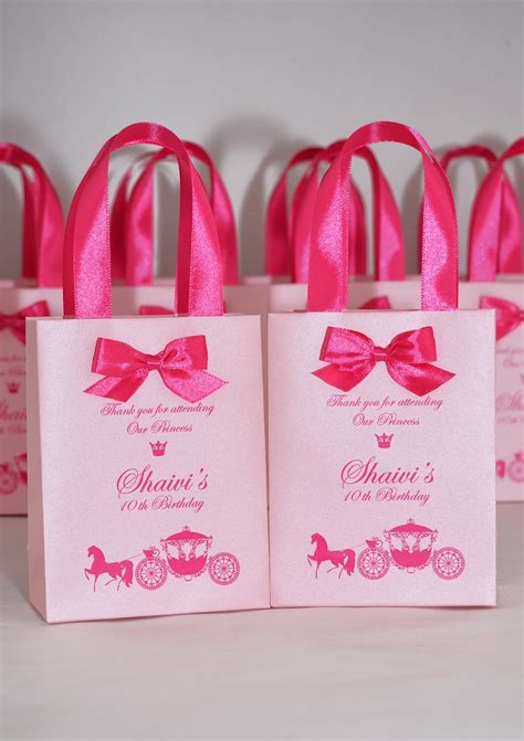 Elegant Pink Birthday Gift Bags for Party Favor for Guests - Etsy