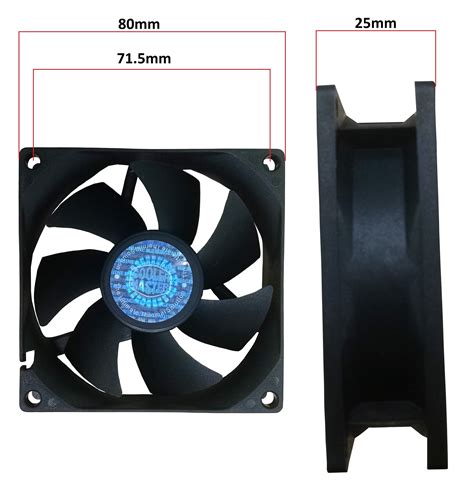 What are the dimensions of a 80mm fan | Cooler Master FAQ