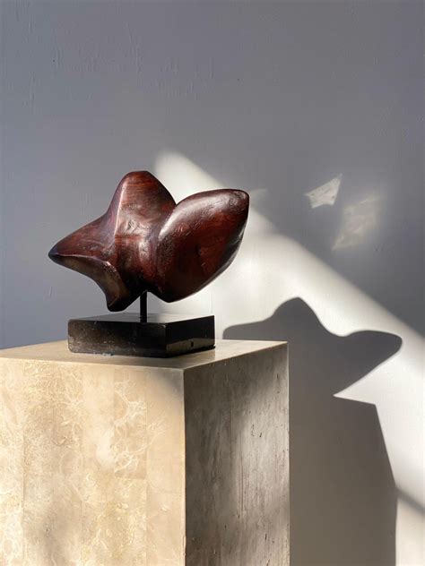 Vintage hand carved Biomorphic Mounted Sculpture, Signed, circa 1969 ...