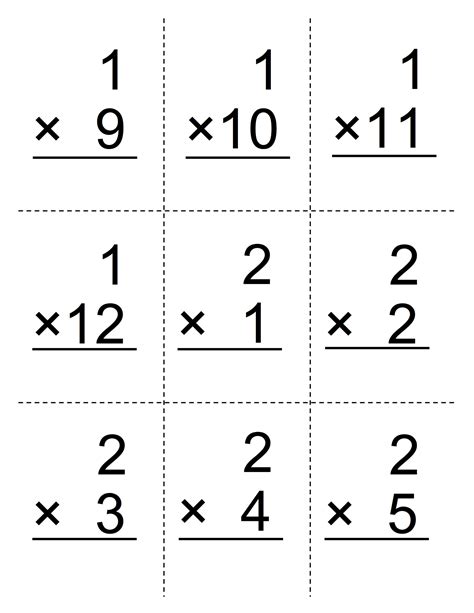 Multiplication Flash Cards Printable – AlphabetWorksheetsFree.com