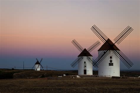 Photography of white-and-brown windmills at daytime, cuenca, spain HD ...