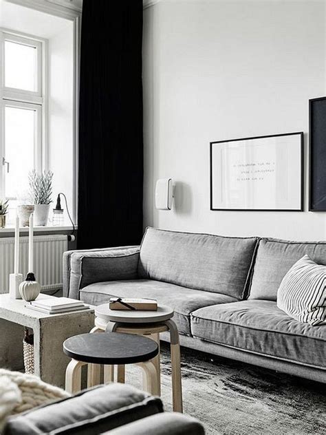 30+ Classy Scandinavian Grey Couch Designs For Your Living Room | Couch design, Grey couches, Couch