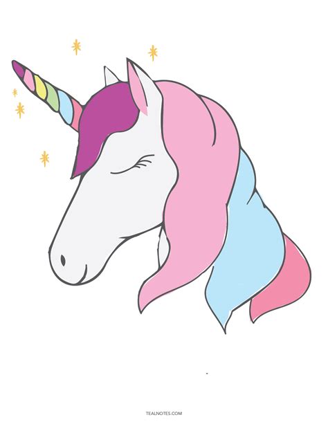 Free Printable Unicorn Head Template - FREE PRINTABLE TEMPLATES