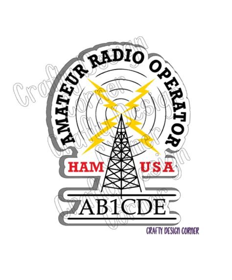 Custom Call Sign Ham Radio STICKER Ham Amateur Radio - Etsy