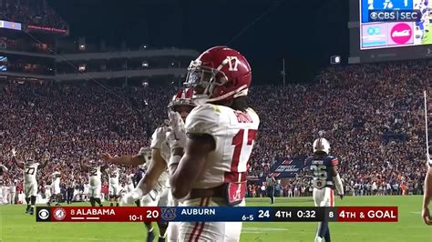 Alabama INSANE game winning touchdown vs Auburn 2023 Iron Bowl - Win ...